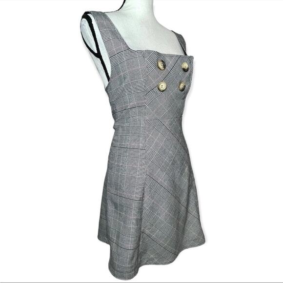 Free People Gray Plaid Mini Dress - Picture 13 of 13